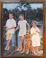 "Gone Fishing" 48 x 36 Pastel on Art Panel